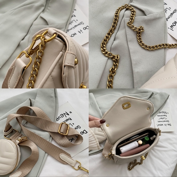 Brand New Woman PU Leather  Crossbody purse/handbag with mini coin bag - Picture 7 of 7